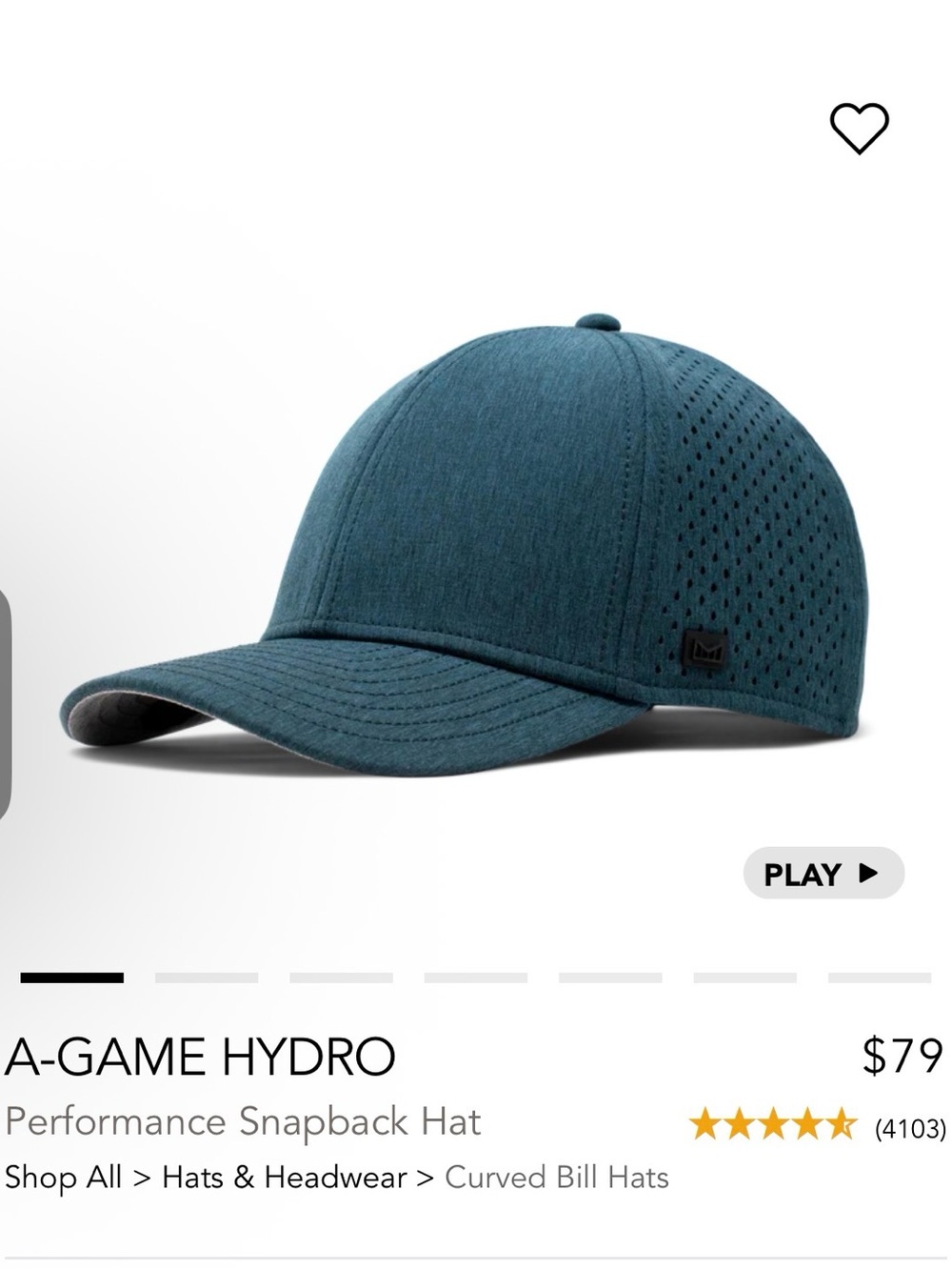 Men’s Teal blue Melin hat A-game Hydro